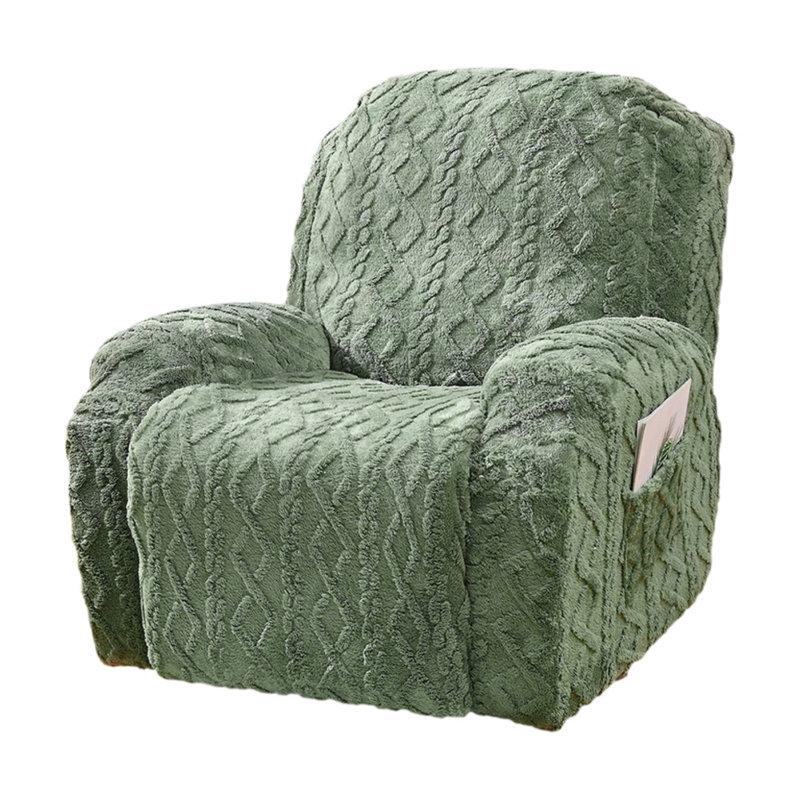 Jacquard woven chair cover, lounge chair cover, washable sofa cover, large lounge chair cover, wide lounge chair cover,Green