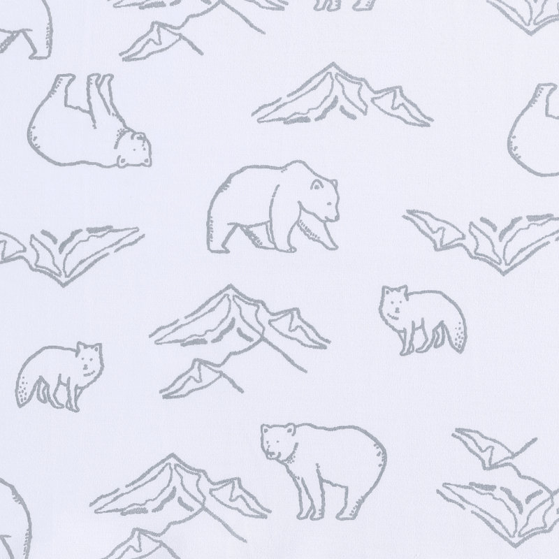 Shasta Lake Cotton Percale Standard Sheet Set, King Sheet Set with 2 Pillowcases, Smokey Bear Camp