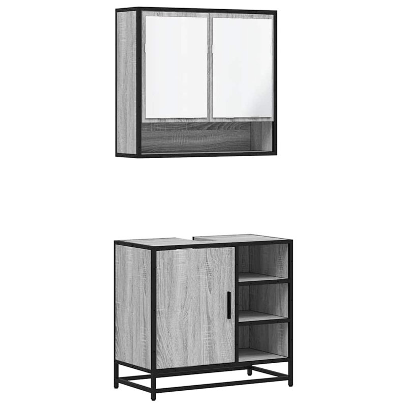 Seweta Bathroom Furniture Suite, Cabinet Grey