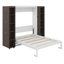 Grande armoire escamotable pliable avec lit escamotable et bibliothèque, lit escamotable en bois avec tablettes de rangement pour adultes-121038390
