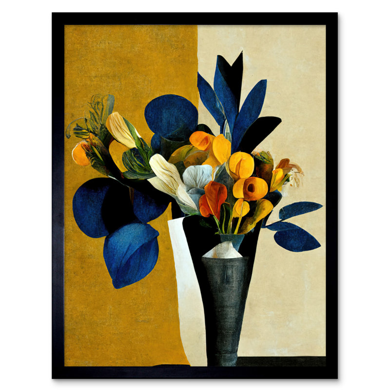 Bouquet Flowers Vase Autumnal - Single Picture Frame Print