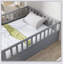 Lit simple gris