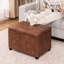 Repose-pieds 24 po en similicuir avec rangement-469151845