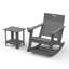 Ensemble de chaises berçantes 2 pièces avec table d'appoint à 2 niveaux-366567343