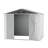 10 Ft. W x 8 Ft. D Galvanized Steel Frame Metal Storage Shed with Dual Lighting (Solar & Handheld) - Brown-120836603-112387366