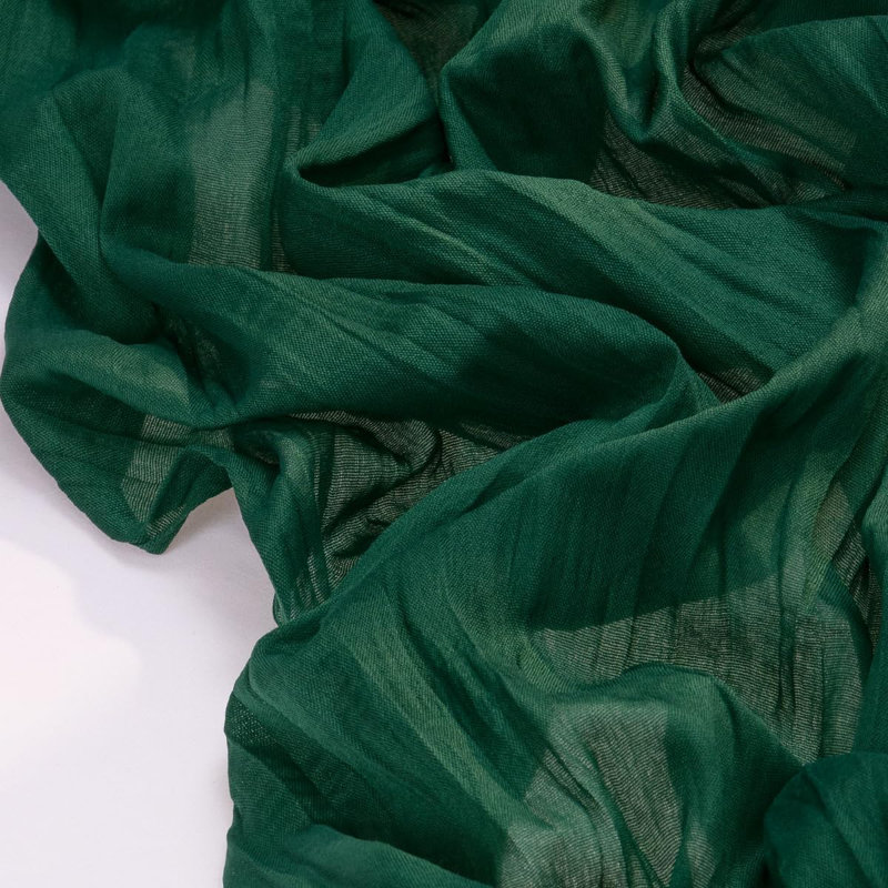 120" (10ft) Boho Cheesecloth Table Runner - Emerald Green, Emerald Green