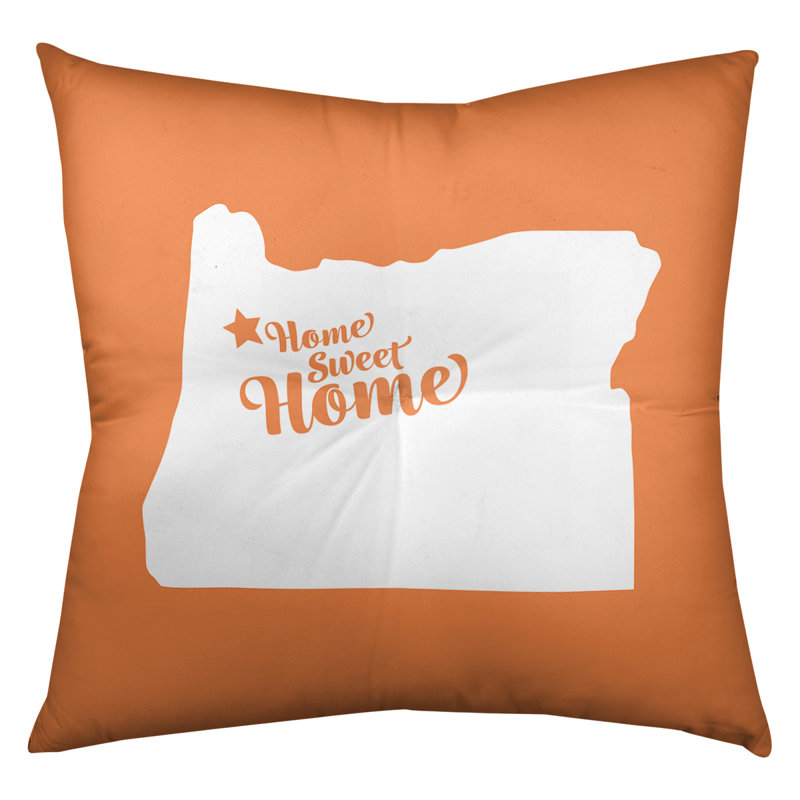 Coussin Sweet Home, 30 po x 30 po, Orange, Salem