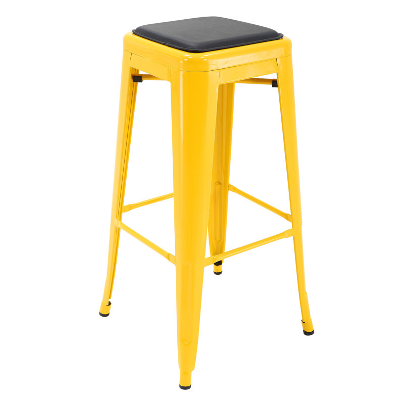 Coussin d’extérieur tabouret, Noir