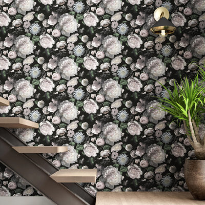 Moody Floral Peel and Stick Wallpaper