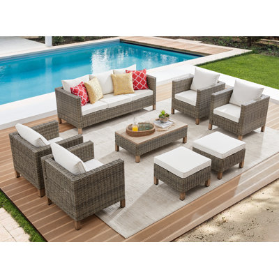 Duponta 8 Piece Sectional Seating Group with Cushions
