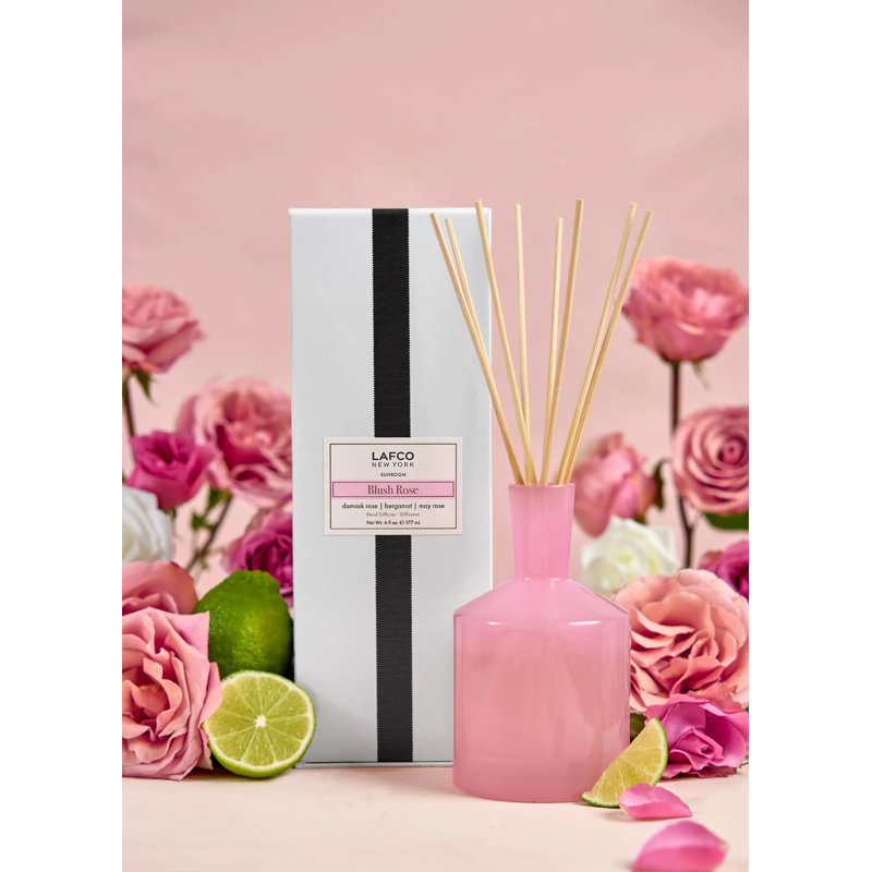 House & Home Reed Diffuser, 5.5" H x 3" W x 3" D, Gray, Champagne