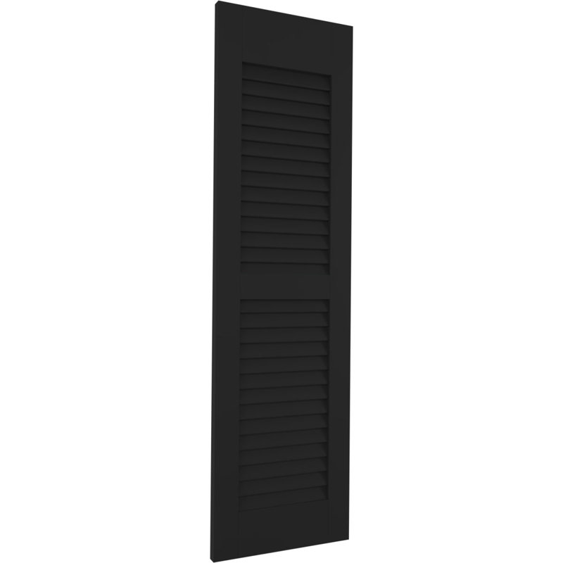 Deux volets à persiennes égales Americraft (par paire), 12", Noir, 48"