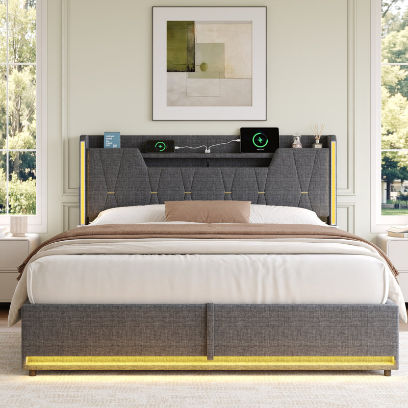 Upholstered Ottoman Bed, 5FT