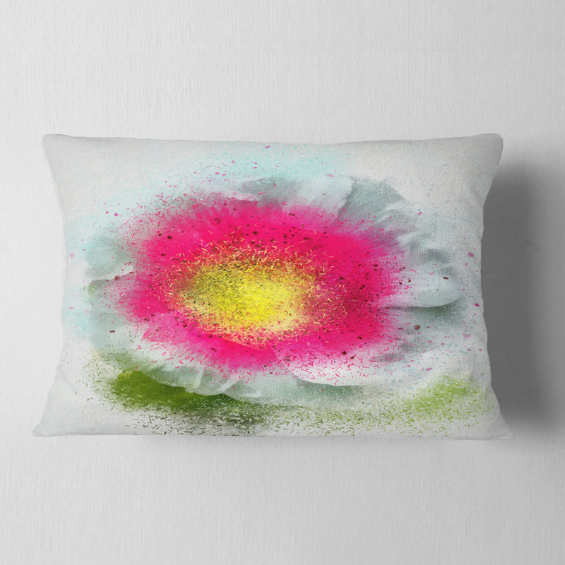 Grand coussin lombaire floral