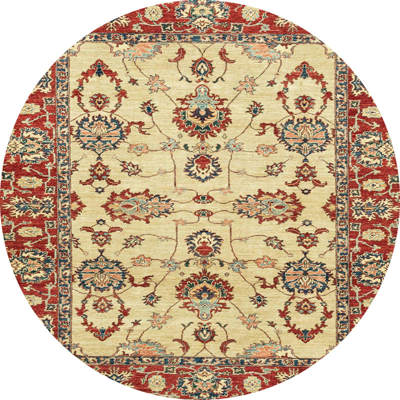 Abstract Indoor Rug, Round 5'