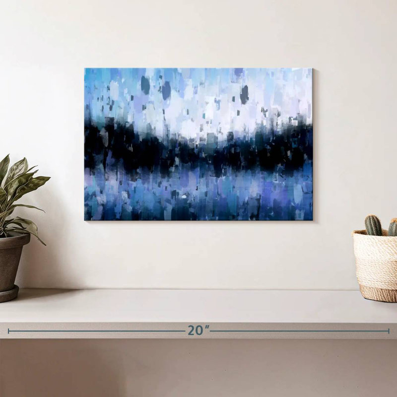 Avery Abstract Navy Blue, 8'' H X 12'' W