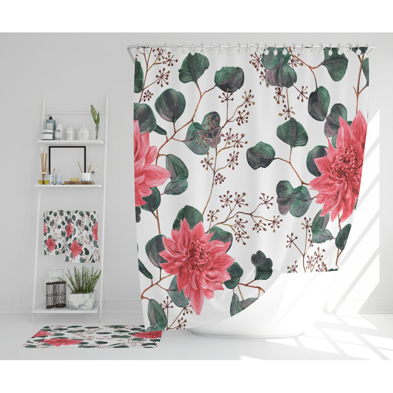 Nehimiah Polyester Shower Curtain Set