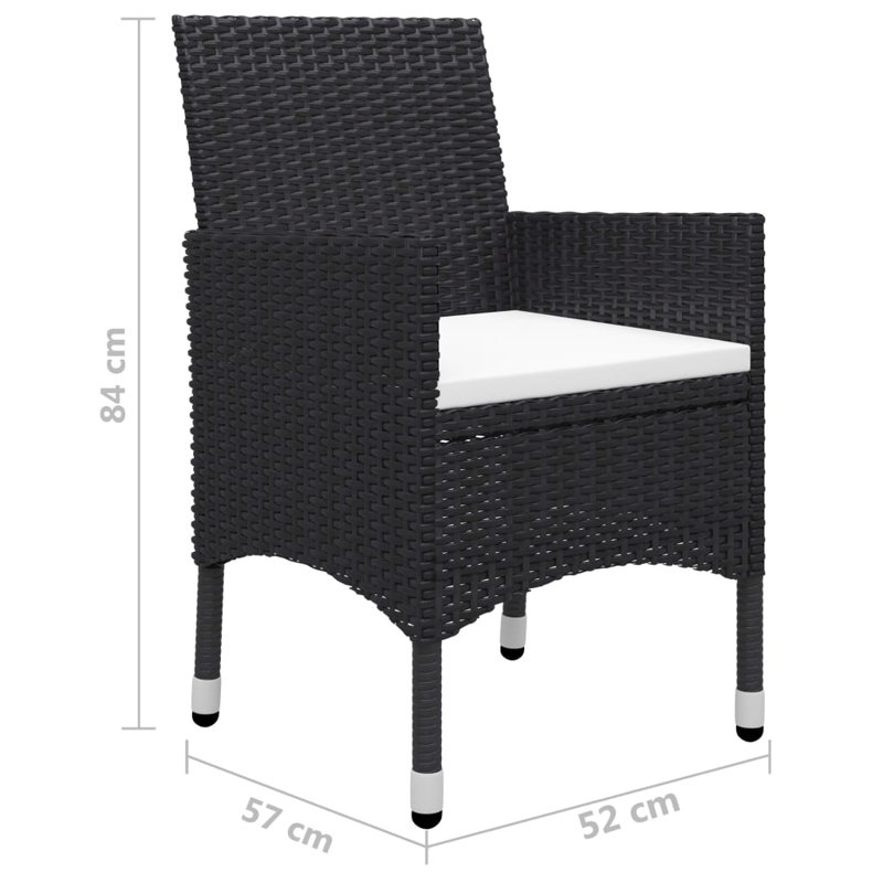 Dining Set Black, Cream White Solid Acacia Wood Medium Seats Many, Black