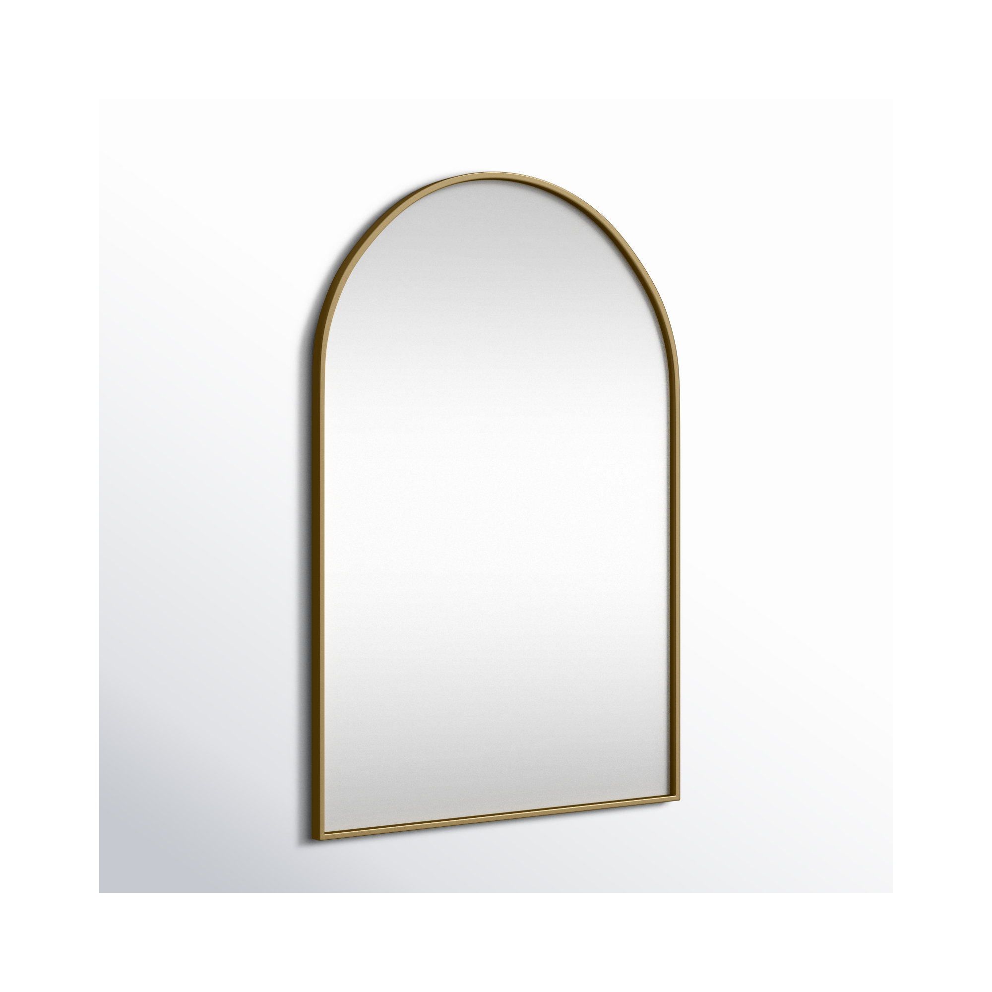 Sabine Metal Arch Wall Mirror, Brass, 40" x 27"