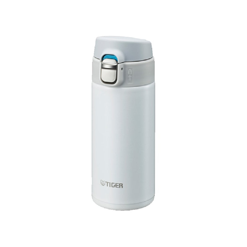 Grande tasse de voyage en acier inoxydable 16 oz, H 8,6 po x l 2,6 po, Blanc neige