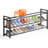 3-tier Long Expandable Shoe Rack For Closet, 18"-44" Adjustable Shoe Rack For Entryway, 15-18 Pairs Large Shoe Organizer Shelf Storage, Sturdy Metal, Black