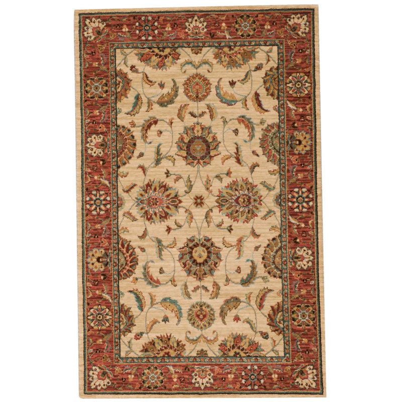 Crownover Wool Oriental Indoor Rug, Rectangle 3'6" x 5'6"