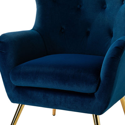 Avianna 29.25" Wide Tufted Velvet Wingback Chair