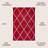 Bertrice Minimalist Diamond Trellis Red/White Rug-1393670984