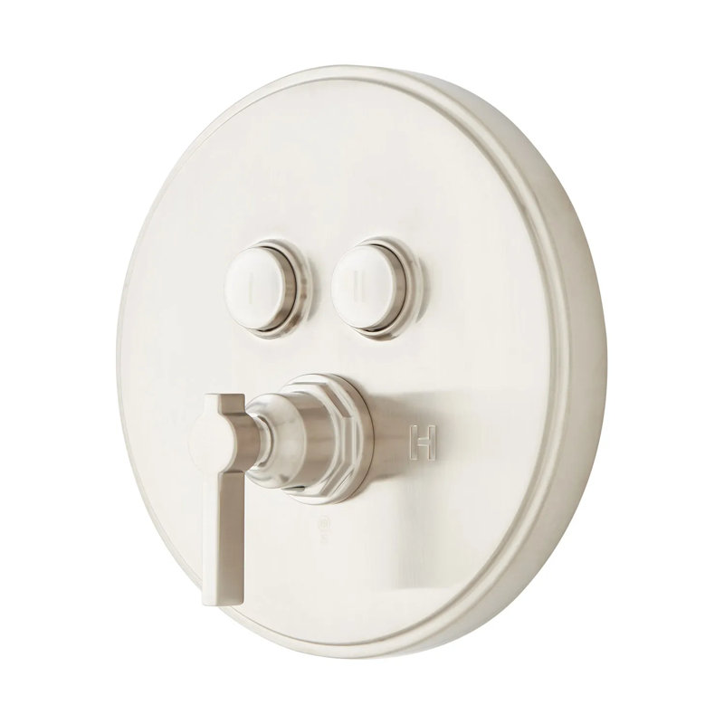 Signature Hardware Greyfield Pressure Balance Shower Trim, Brushed Nickel