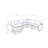 Modern U Shaped 6-Seat Sectional Sofa Couch With One Ottoman And Three Toss Pillows-1012973078