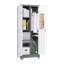 Armoires de rangement en métal, armoire à outils de nettoyage avec porte verrouillable, grand porte-outils à balais et rangement, grande armoire de rangement pour cuisine, garde-manger, bureau, magasin