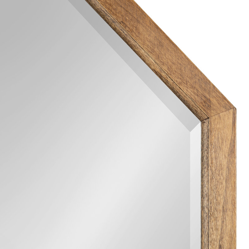 Sarratt Solid Wood Flat Mirror, Rustic Brown, 24" x 24"