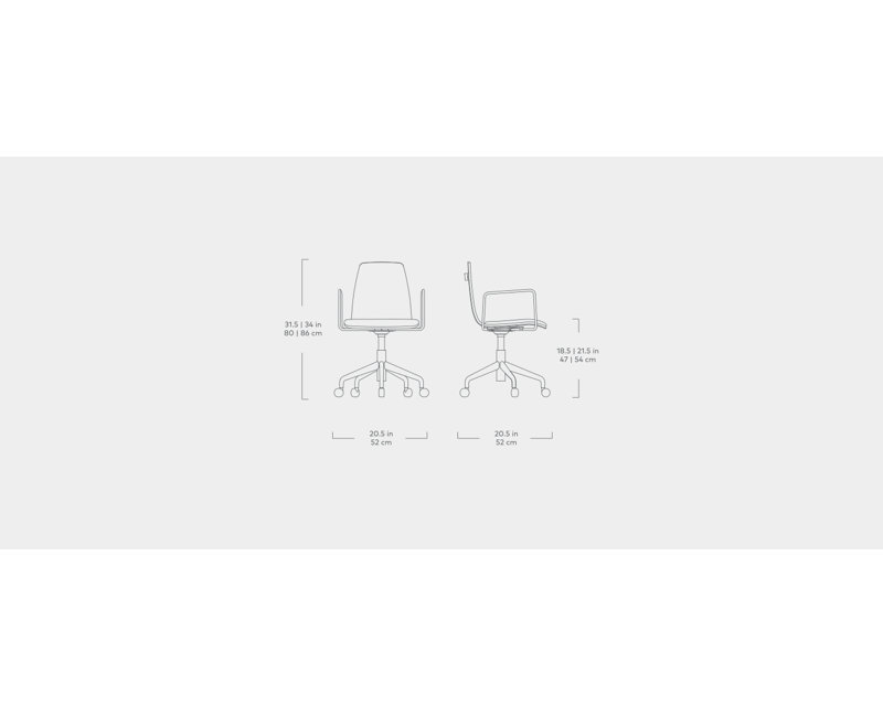 Lecture Task Chair, Vinyl Shadow