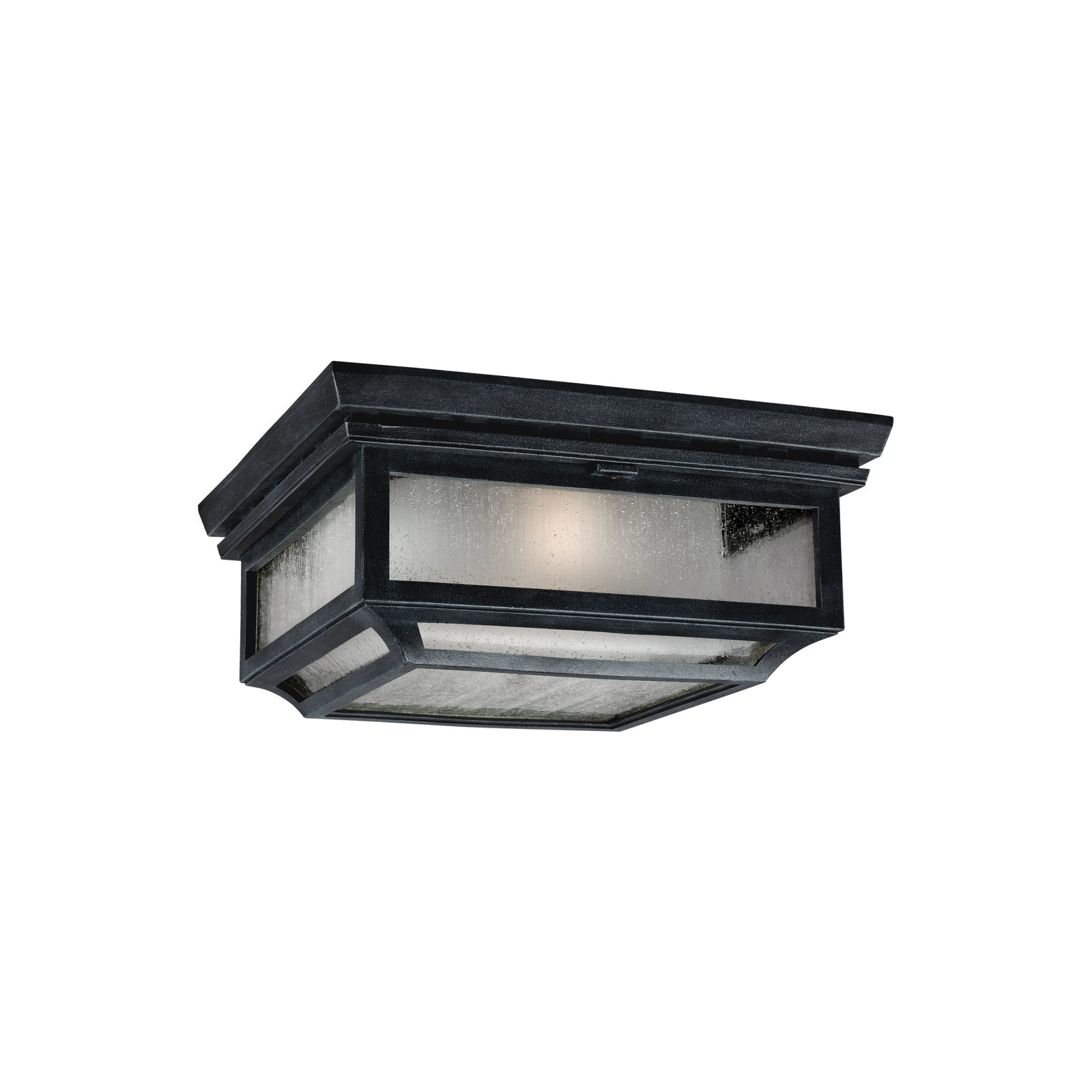 Nisbet Outdoor Flush Mount, Dark Weathered Zinc