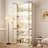 78.7'' H x 31.5'' W 5-Layer Bookcase With Glass Doors And LED Lights-722499549