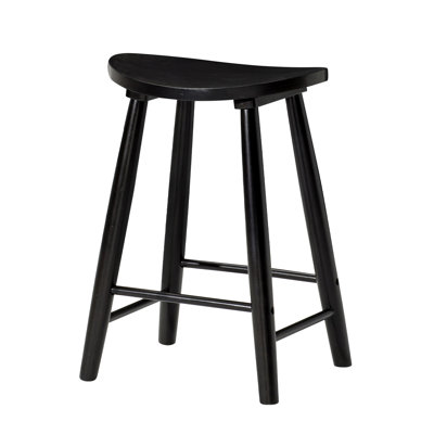 Maven Lane Luna Backless Wooden Kitchen Stool