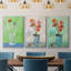 Orange pop encadrée sur toile, 3 pièces-91887503-91887504