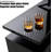 Bhhatu 2 Tier High 70" Gloss TV Stand with Electric Fireplace Included, Black/White-972715475-959740916