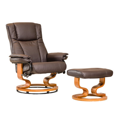 Robey Manual Swivel Recliner with Footstool
