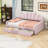 Full Upholstered Daybed with Shell-Shaped Backrest and 2 Drawers-412877217