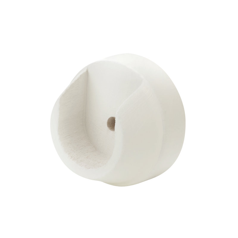 Keswick Wood Rod Socket, Linen White, 3.5cm