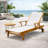 Maximilian Outdoor Teak Wood Chaise Lounge-1237900670