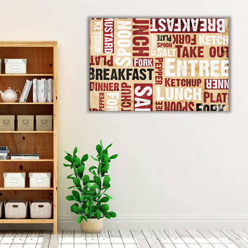 Breakfast Lunch - Canvas Print Wall Art, 12" H x 18" W