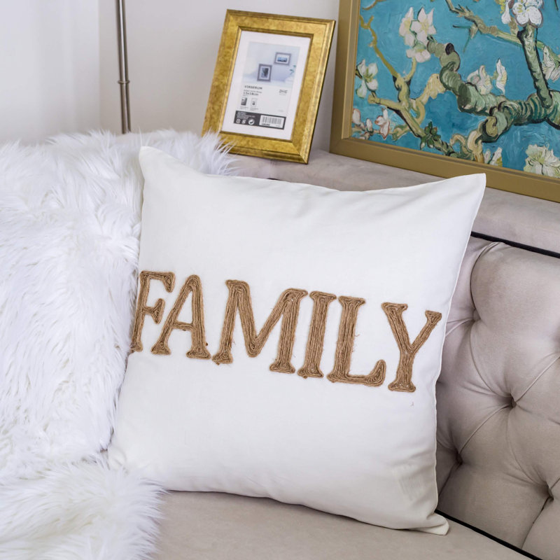 Cotton Blend Throw Pillow
