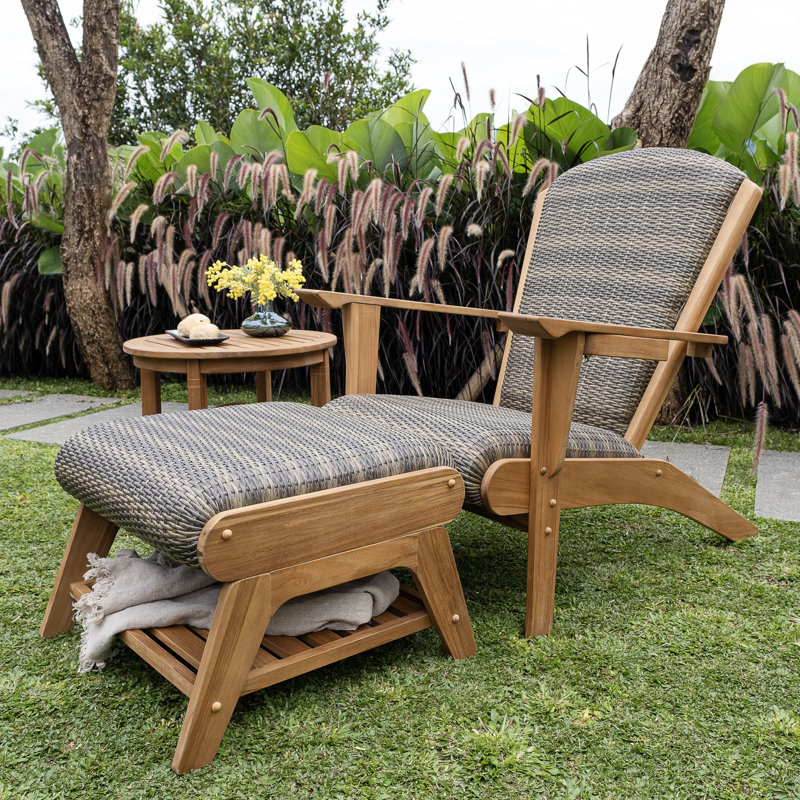 Bristol 5 - Piece Teak Outdoor Seating Group Free Patio Cover, Gray