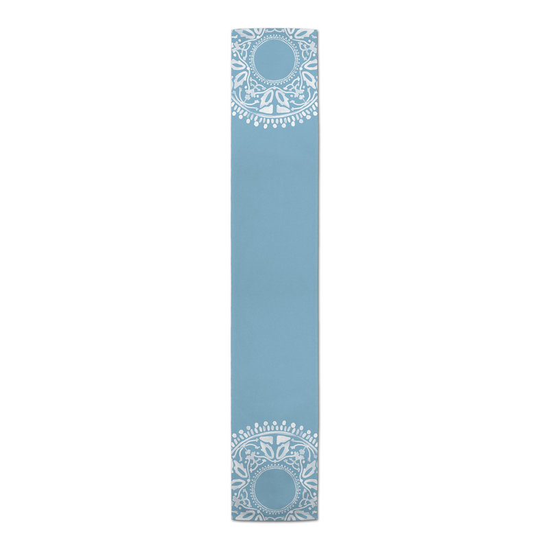 Chemin de table Asunta, 72 po x 16 po, Bleu
