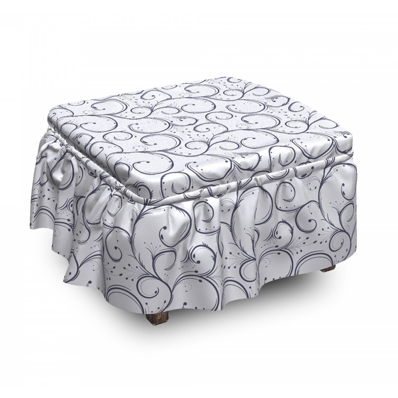 Box Cushion Ottoman Slipcover
