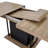 Vintage Wood Grain Extendable Rectangular Dining Table With Black Frame, Adjustable Length 160-200CM For 6-10 People-454807308