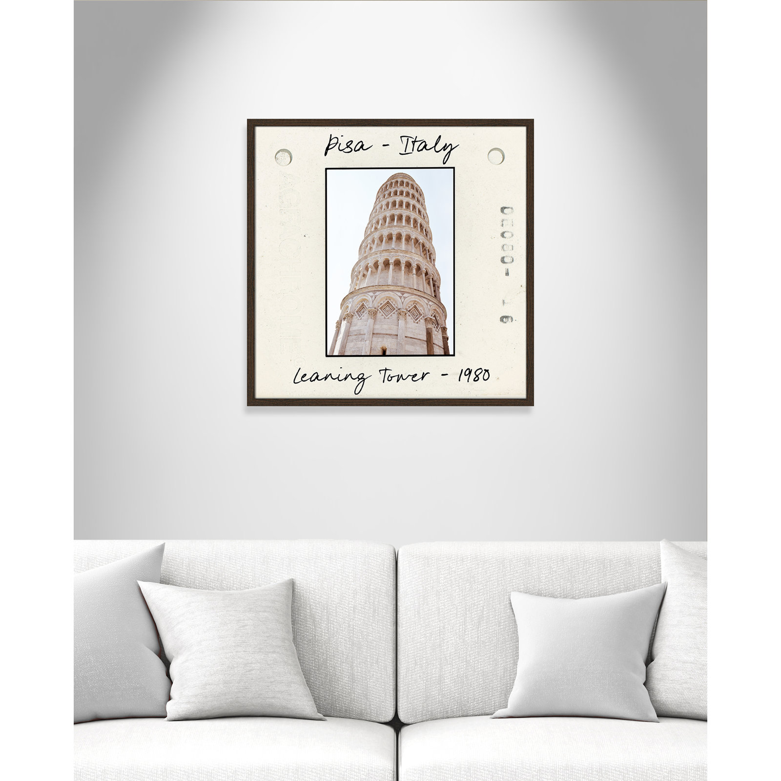 Ritona "Pisa, Italy - Leaning Tower" Print, Walnut Single Picture Framed Paper, 27.5" H x 27.5" W x 0.75" D