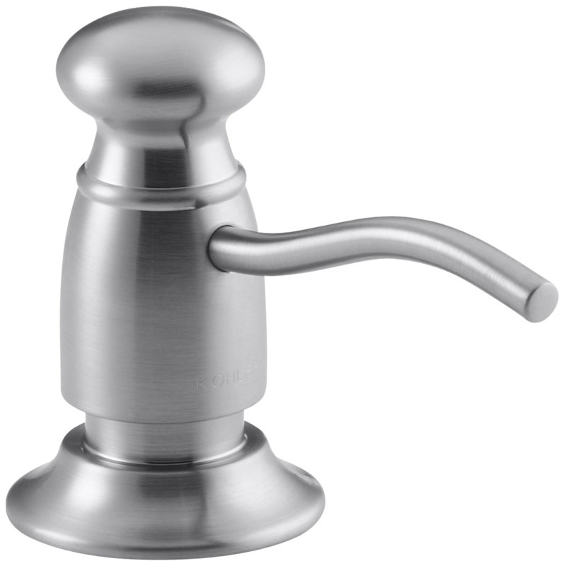 Traditional Design Soap/Lotion Dispenser, Brushed Chrome